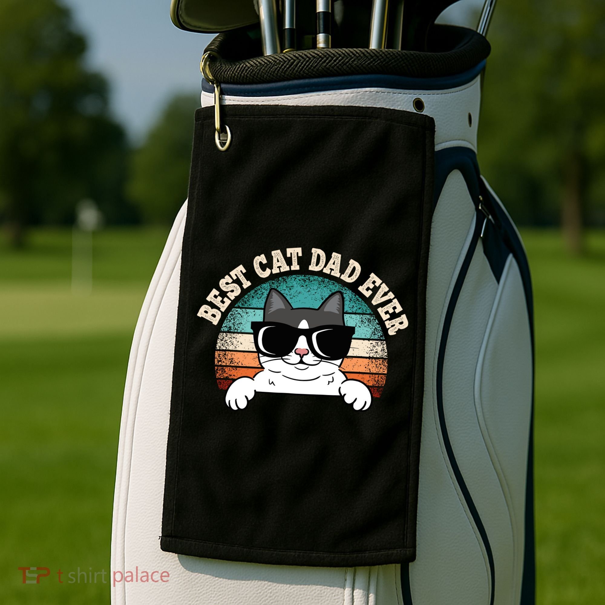 Best Cat Dad Ever Cat Lover Cat Owner Golf Towel