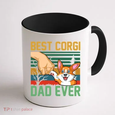 Best Corgi Dad Ever Coffee Mug back