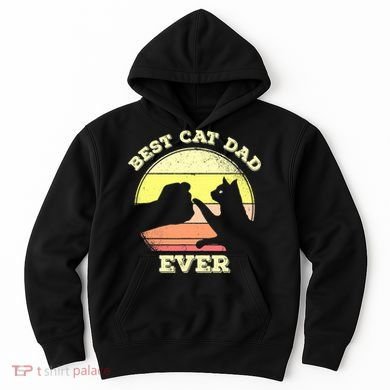 Best Cat Dad Ever Cute Cat Lover Funny Hoodie