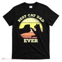 Best Cat Dad Ever Cute Cat Lover Funny T-Shirt thumb 0