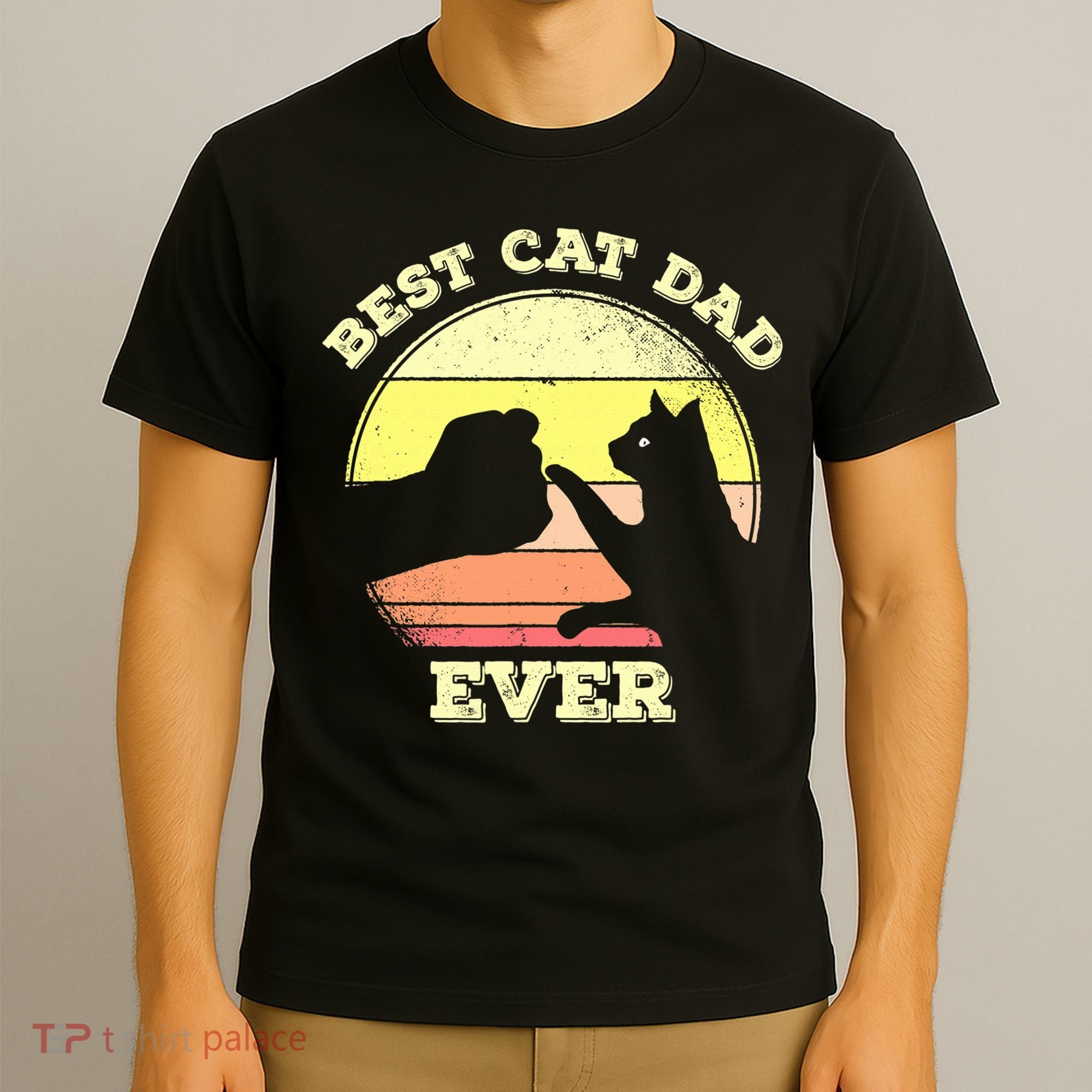 Best Cat Dad Ever Cute Cat Lover Funny T-Shirt