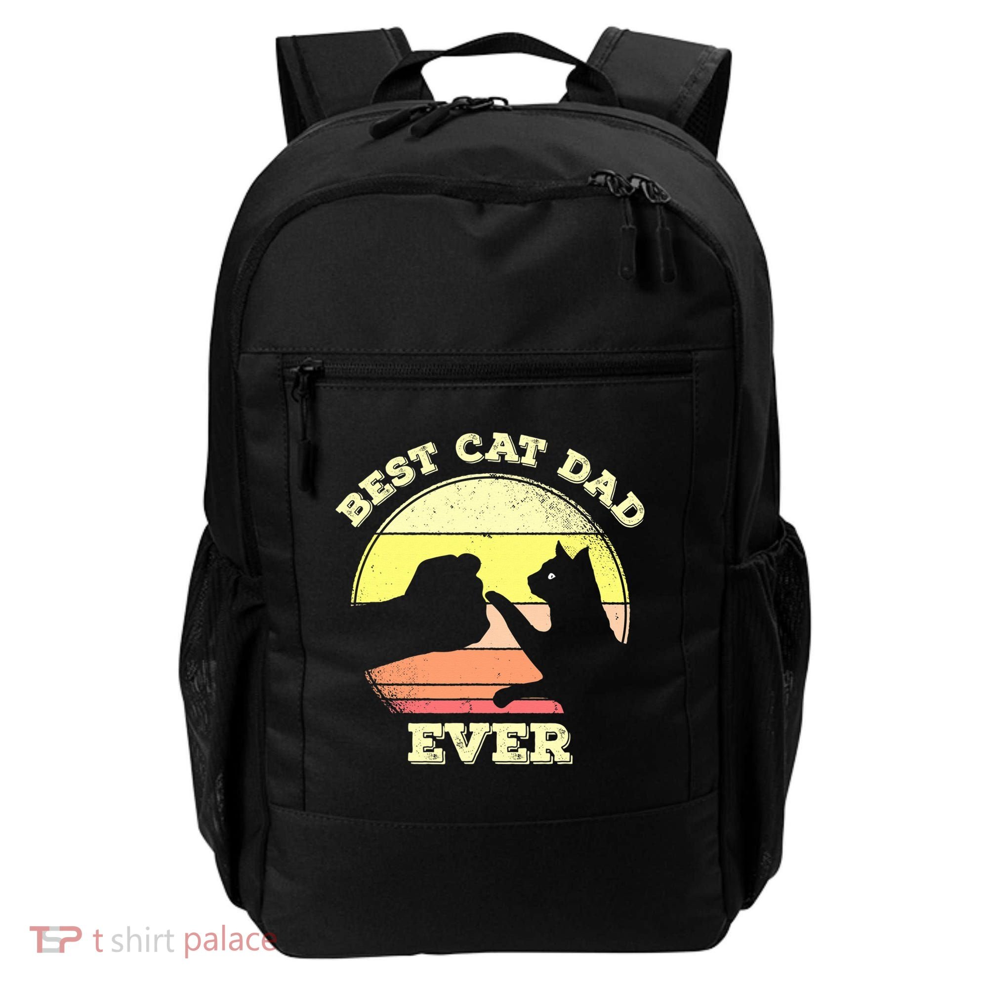 Best Cat Dad Ever Cute Cat Lover Funny Backpack