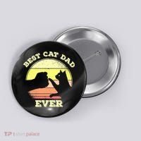 Best Cat Dad Ever Cute Cat Lover Funny Button thumb 0