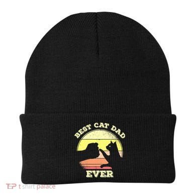 Best Cat Dad Ever Cute Cat Lover Funny Beanie