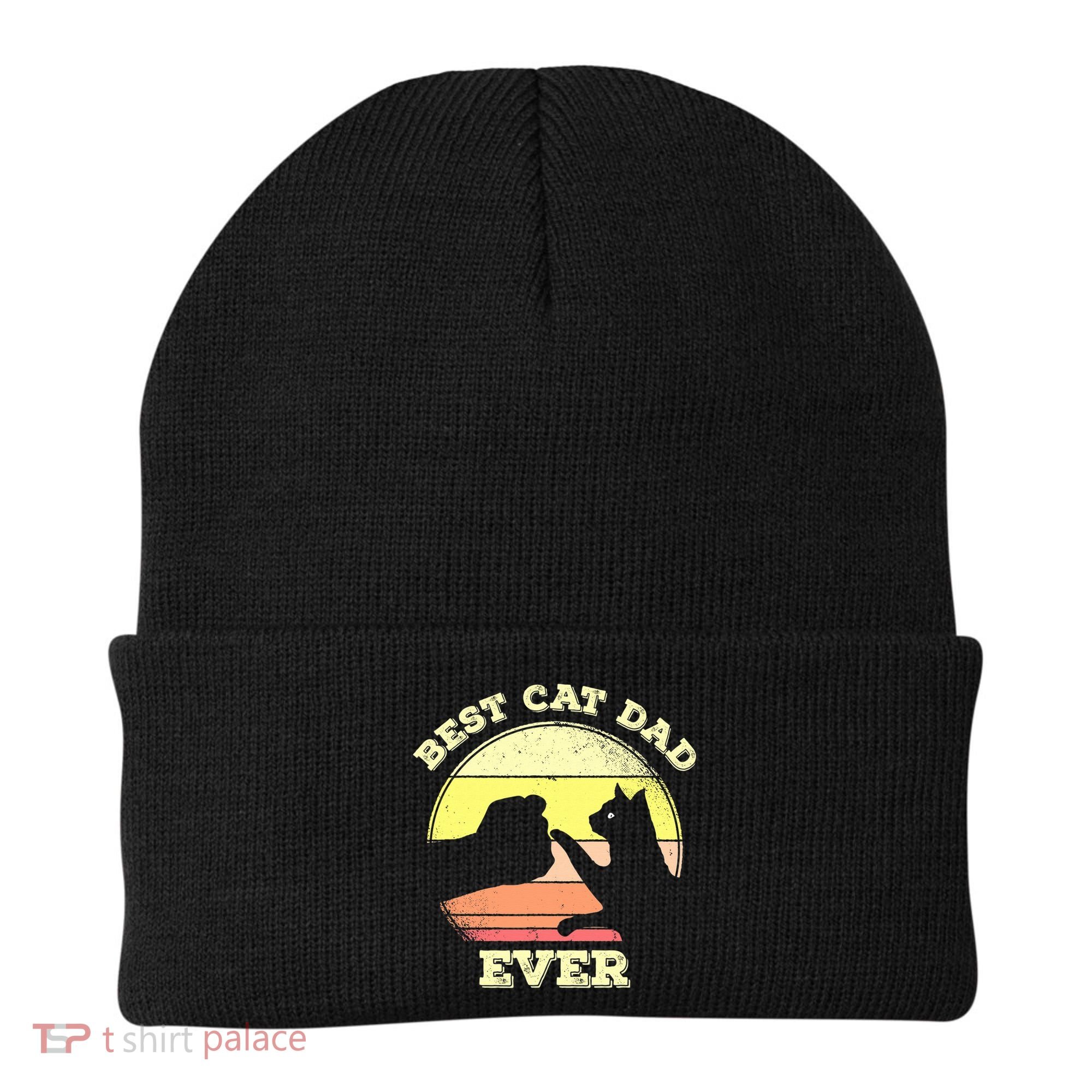 Best Cat Dad Ever Cute Cat Lover Funny Beanie