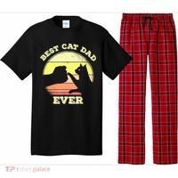 Best Cat Dad Ever Cute Cat Lover Funny Pajama Set thumb 0
