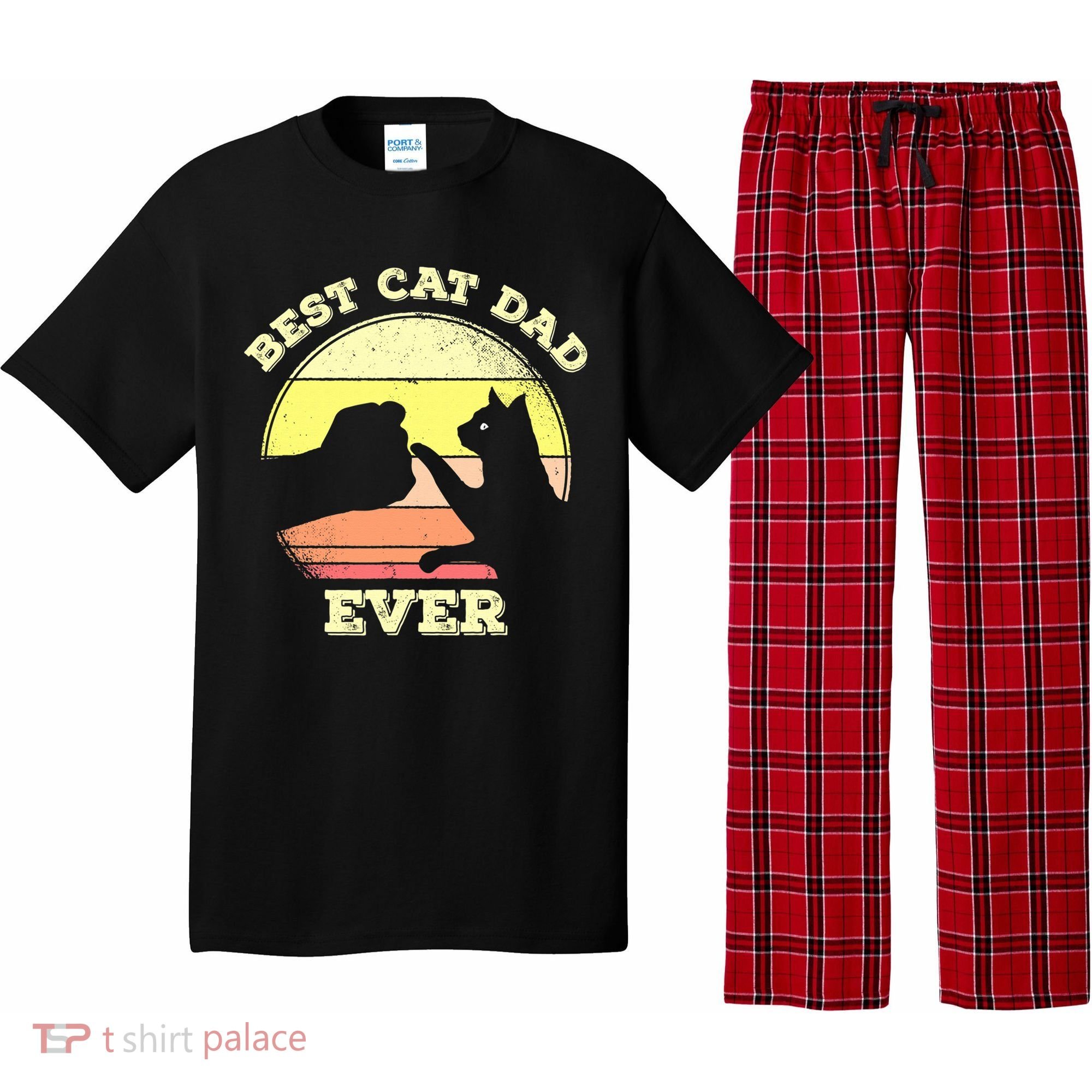 Best Cat Dad Ever Cute Cat Lover Funny Pajama Set
