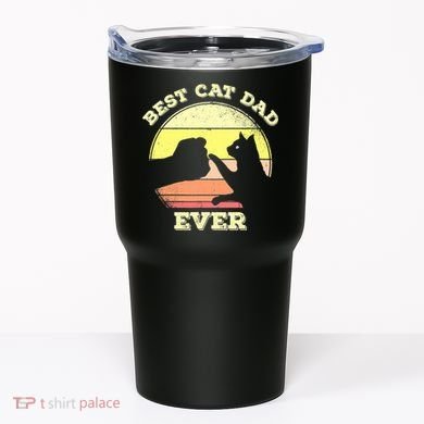 Best Cat Dad Ever Cute Cat Lover Funny Tumbler