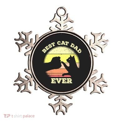 Best Cat Dad Ever Cute Cat Lover Funny Ornament