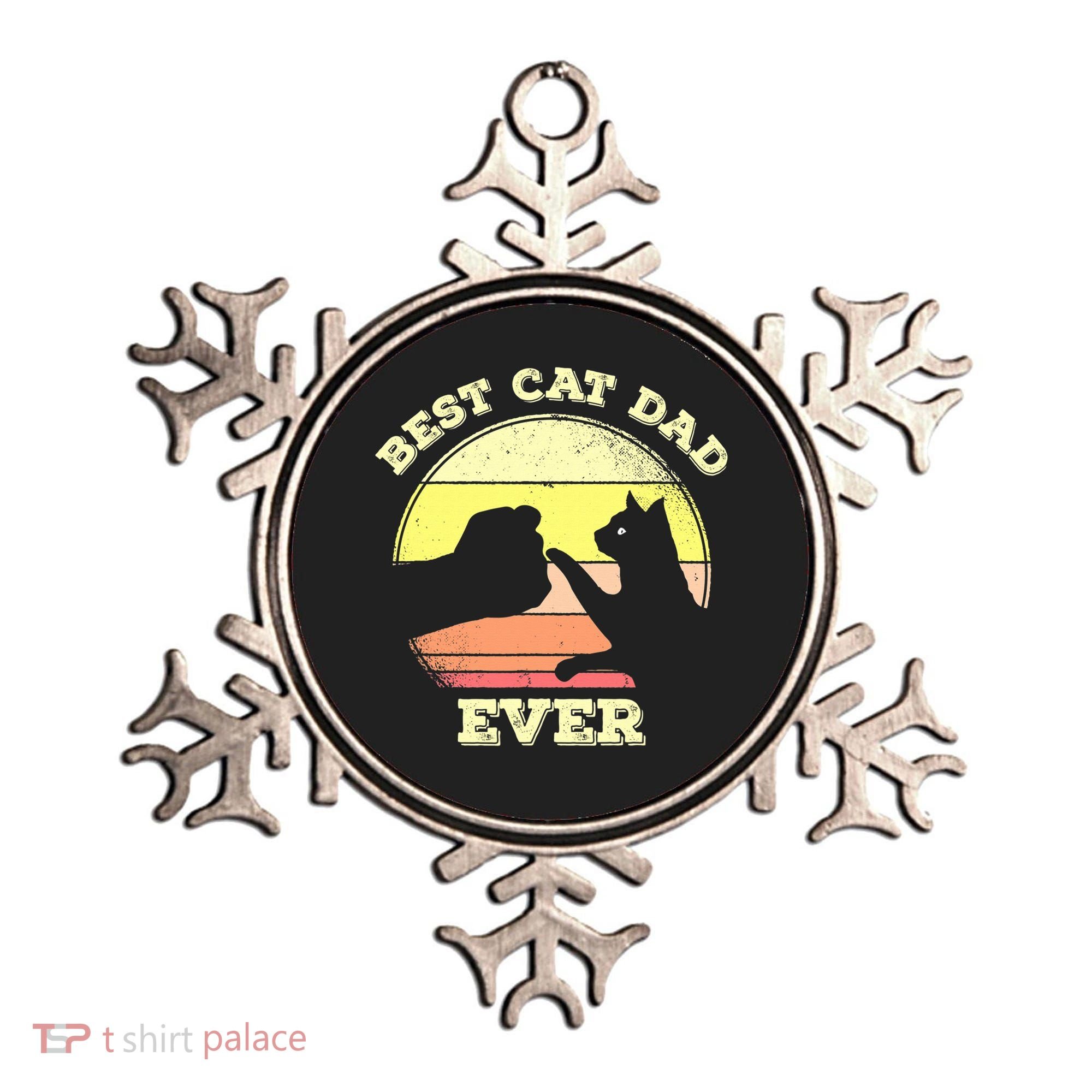 Best Cat Dad Ever Cute Cat Lover Funny Ornament
