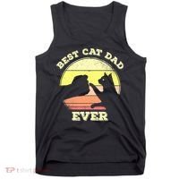 Best Cat Dad Ever Cute Cat Lover Funny Tank Top thumb 0