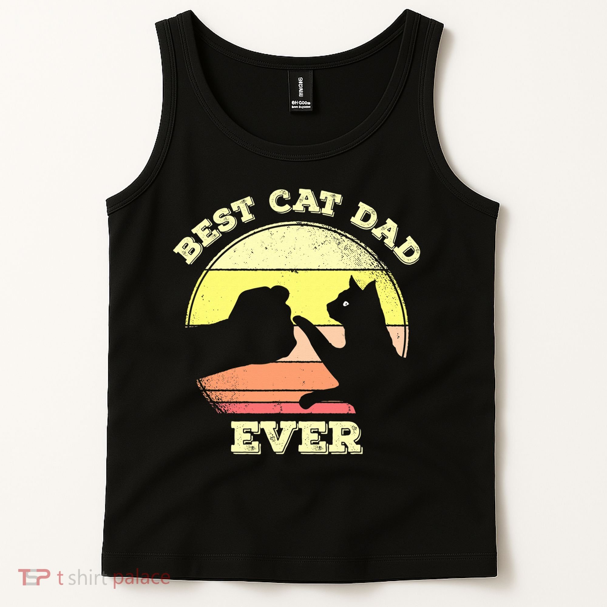 Best Cat Dad Ever Cute Cat Lover Funny Tank Top