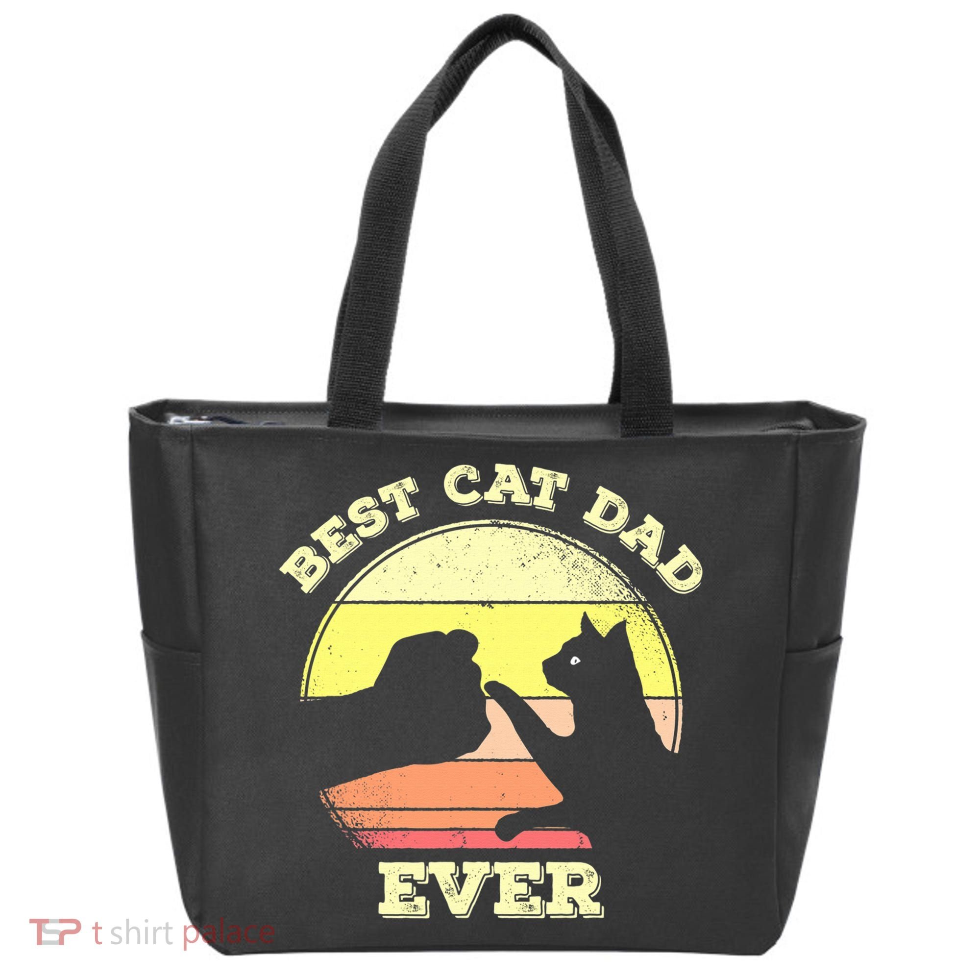 Best Cat Dad Ever Cute Cat Lover Funny Tote Bag