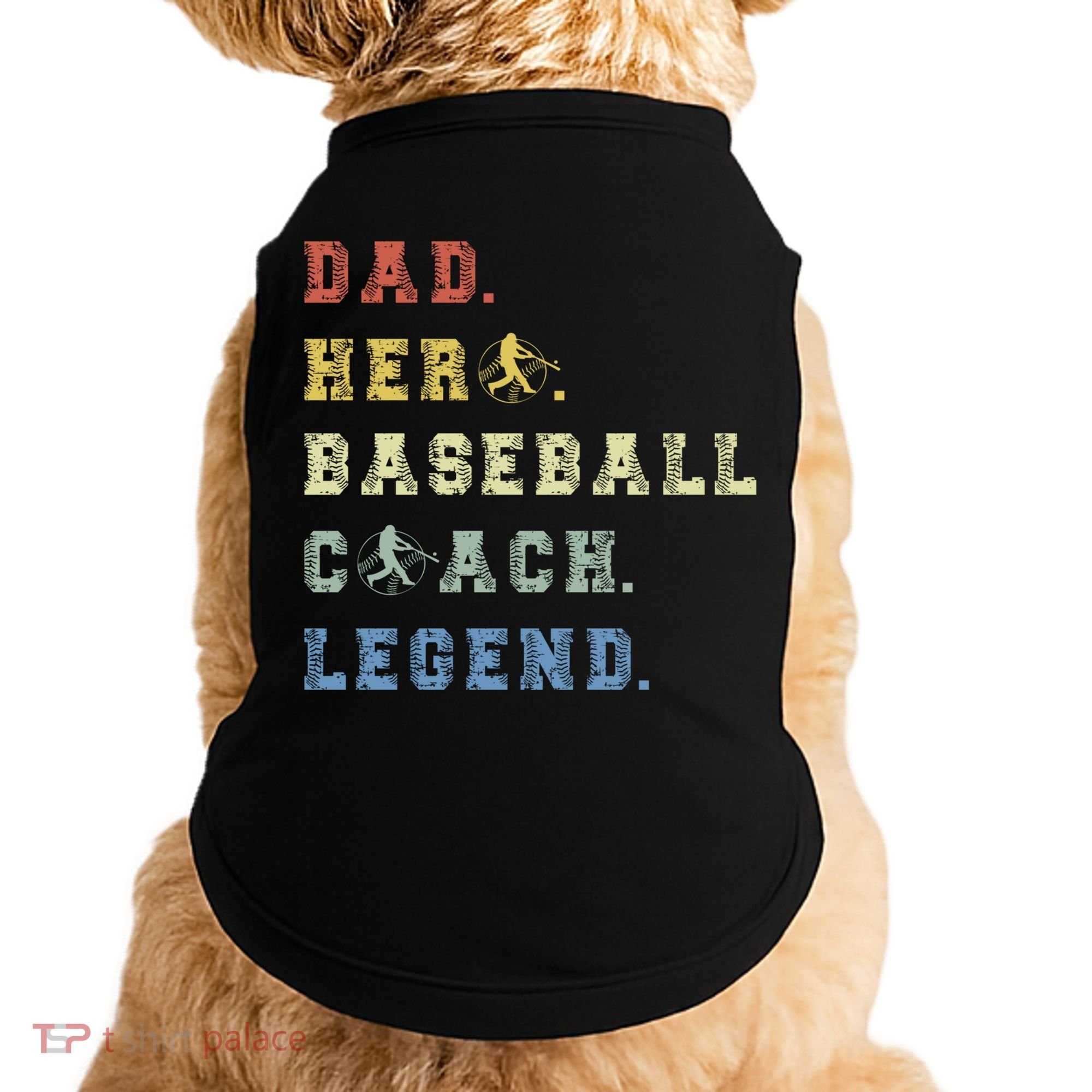 Baseball Coach Dad Gift Doggie Tank
