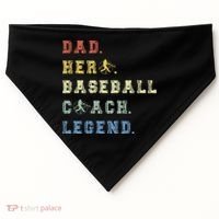 Baseball Coach Dad Gift USA-Made Doggie Bandana thumb 0