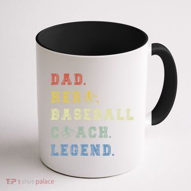 Baseball Coach Dad Gift Coffee Mug back