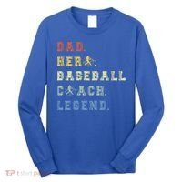Baseball Coach Dad Gift Long Sleeve Shirt thumb 0