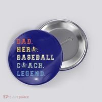 Baseball Coach Dad Gift Button thumb 0