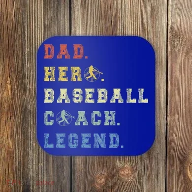 Baseball Coach Dad Gift Coaster