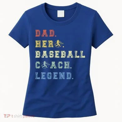 Baseball Coach Dad Gift Women's T-Shirt