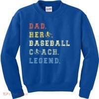 Baseball Coach Dad Gift Kids Sweatshirt thumb 0