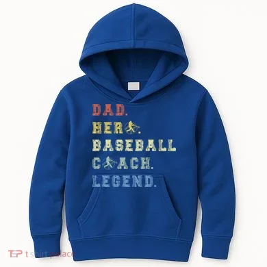 Baseball Coach Dad Gift Kids Hoodie