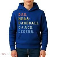 Baseball Coach Dad Gift Kids Hoodie thumb 4