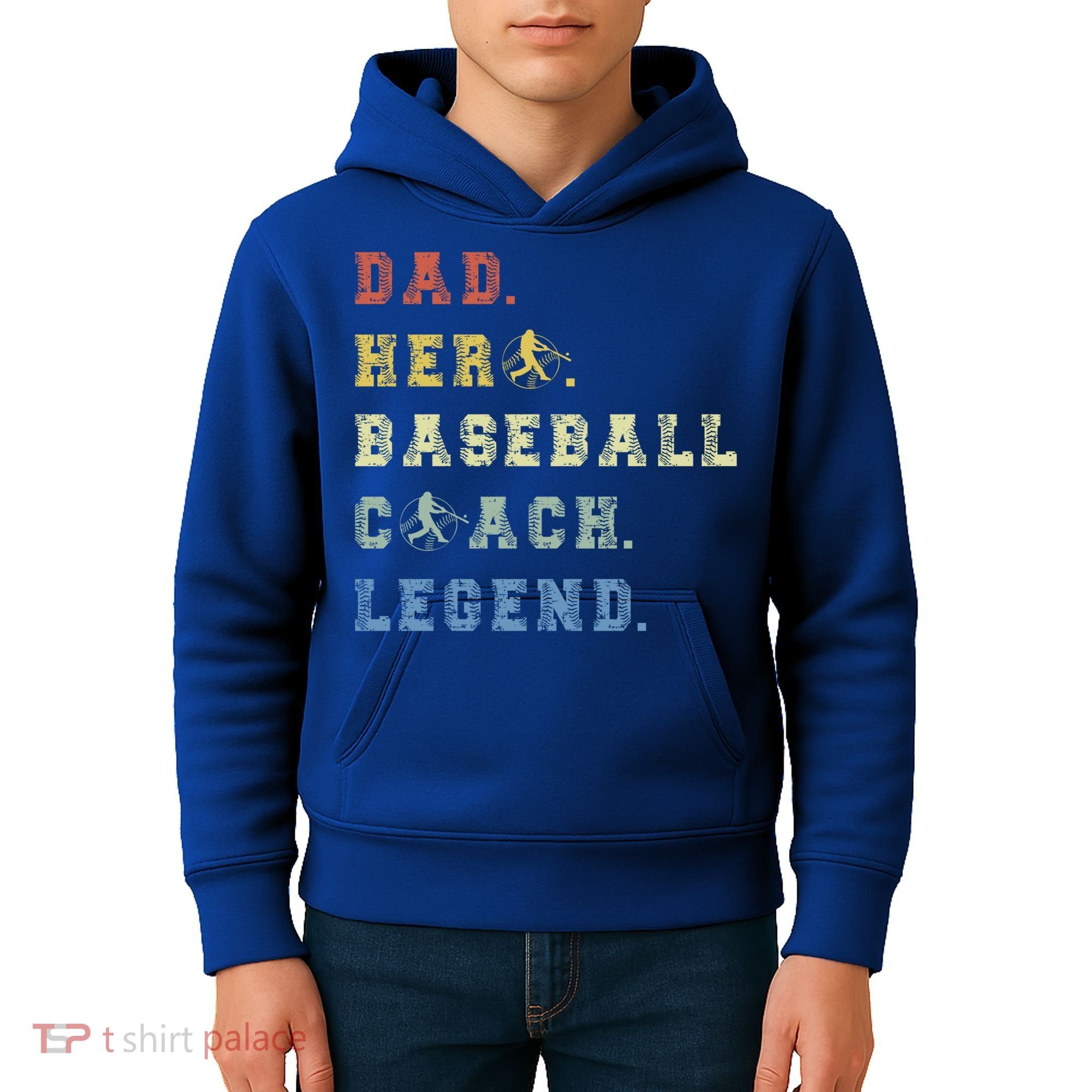 Baseball Coach Dad Gift Kids Hoodie