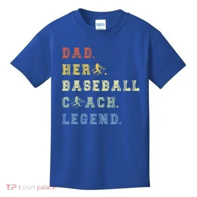 Baseball Coach Dad Gift Kids T-Shirt