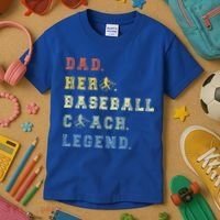 Baseball Coach Dad Gift Kids T-Shirt thumb 3