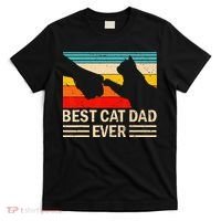 Best Cat Dad Ever Funny Vintage Cat Daddy T-Shirt thumb 0