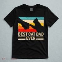 Best Cat Dad Ever Funny Vintage Cat Daddy T-Shirt thumb 5