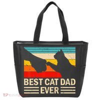 Best Cat Dad Ever Funny Vintage Cat Daddy Tote Bag thumb 0