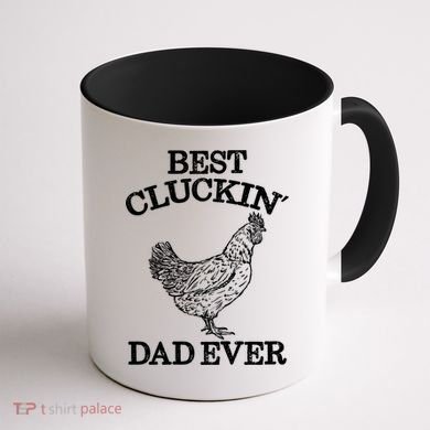 Best Cluckin' Dad Ever Gift Funny Father's Day Chicken Farm Gift Coffee Mug back