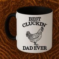 Best Cluckin' Dad Ever Gift Funny Father's Day Chicken Farm Gift Coffee Mug thumb 2