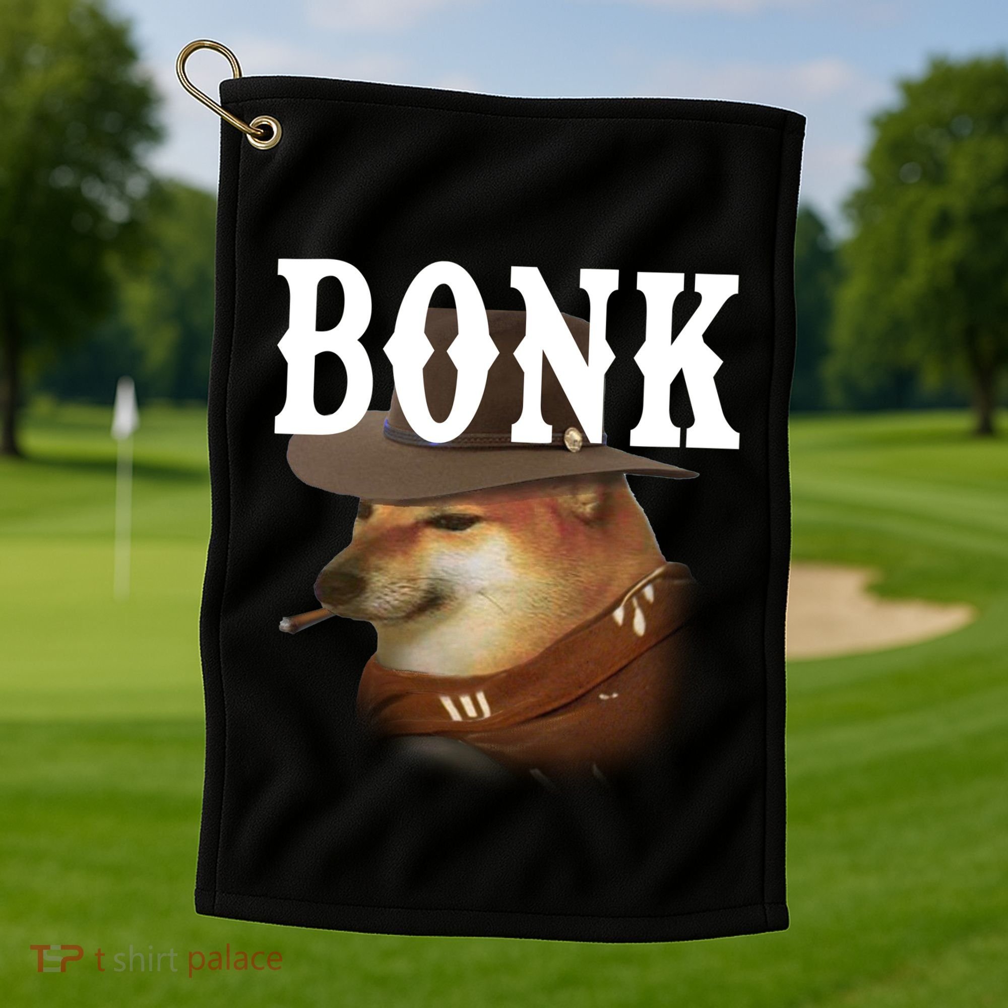 Bonk Cowboy Dog Golf Towel