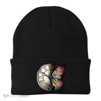 Butterfly Clock Design Beanie
