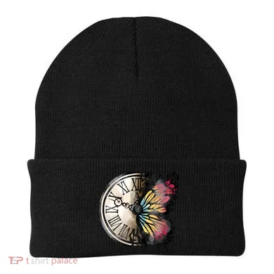 Butterfly Clock Design Beanie