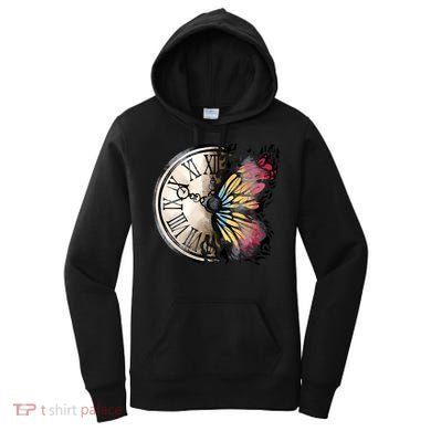Butterfly Clock Design Women's Hoodie