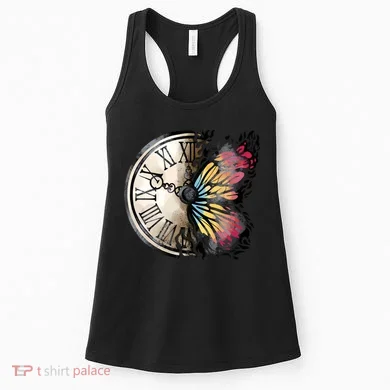 Butterfly Clock Design Women's Tank Top