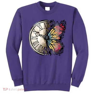 Butterfly Clock Design Sweatshirt