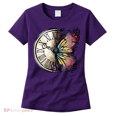 Butterfly Clock Design Women's T-Shirt