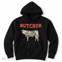 Butcher Cow Diagram Meat Lovers Steak Butchery Hoodie thumb 0