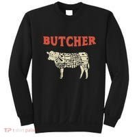 Butcher Cow Diagram Meat Lovers Steak Butchery Sweatshirt thumb 0