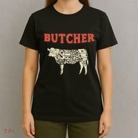 Butcher Cow Diagram Meat Lovers Steak Butchery T-Shirt thumb 4