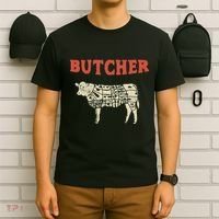 Butcher Cow Diagram Meat Lovers Steak Butchery T-Shirt thumb 6