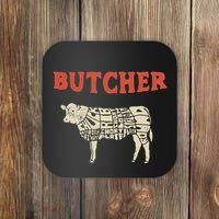 Butcher Cow Diagram Meat Lovers Steak Butchery Coaster thumb 0
