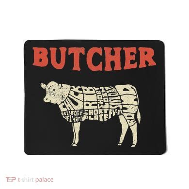 Butcher Cow Diagram Meat Lovers Steak Butchery Mousepad