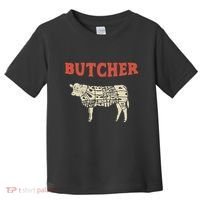Butcher Cow Diagram Meat Lovers Steak Butchery Toddler T-Shirt thumb 0