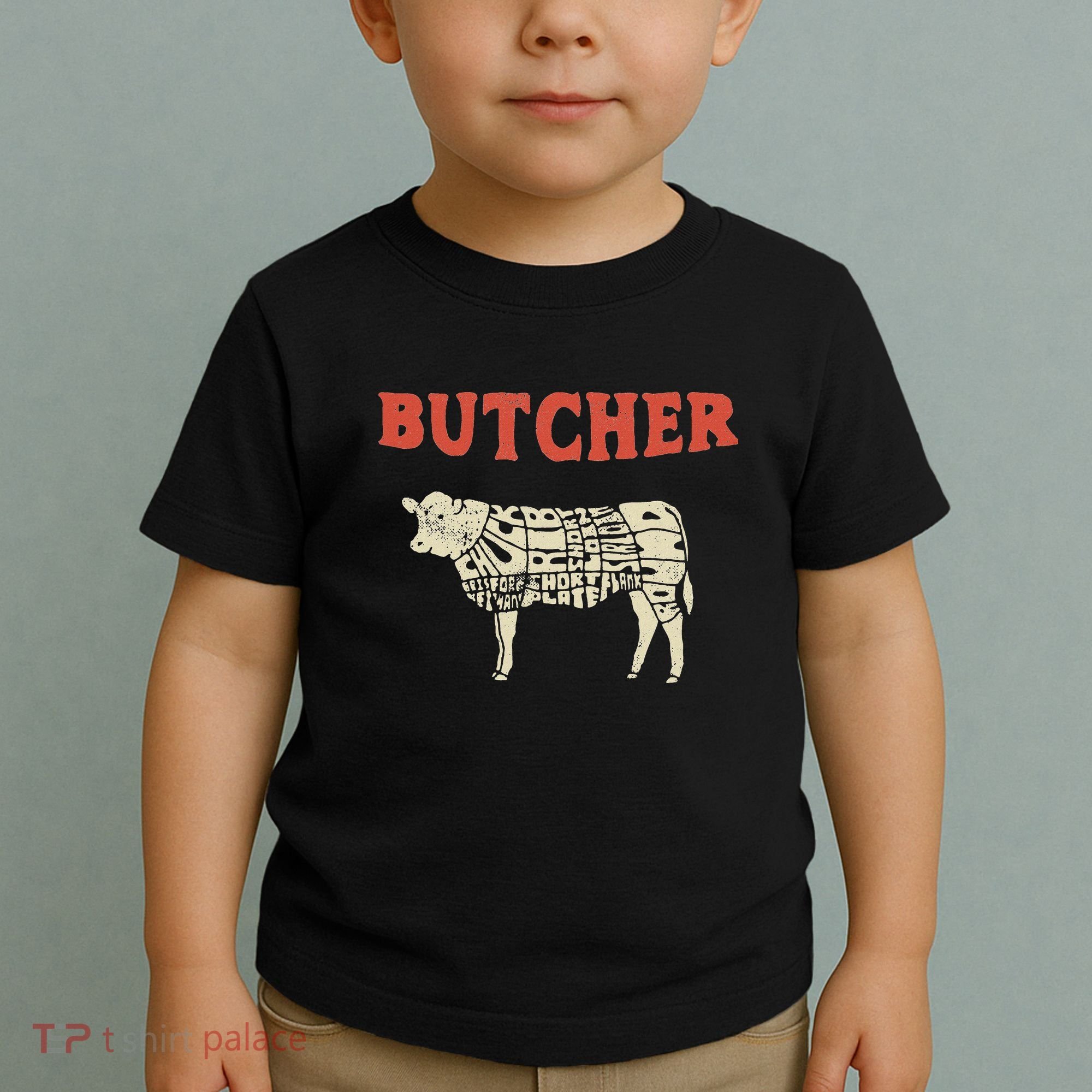 Butcher Cow Diagram Meat Lovers Steak Butchery Toddler T-Shirt